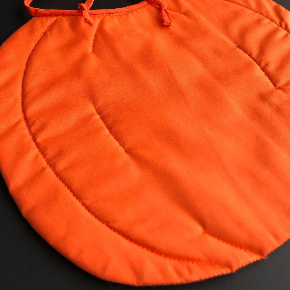 Halloween Pumpkin Cotton Bib for Kids Handmade - Picture 5 of 8